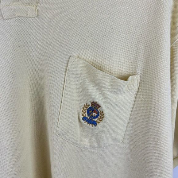 Ralph Lauren Polo Shirt Mens Medium Yellow Short Sleeve Preppy Casual - Picture 5 of 8